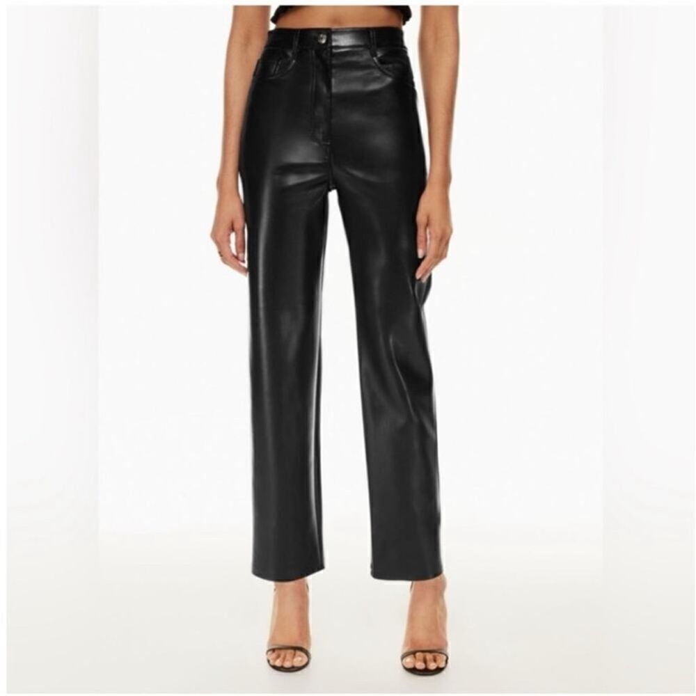 Aritzia Wilfred The Melina Vegan Leather Pants in Black Size 0